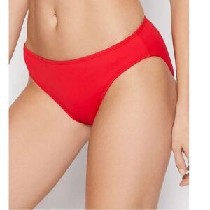 NWT Lauren Ralph Lauren RED Beach Club Hipster Bikini Swim Bottom